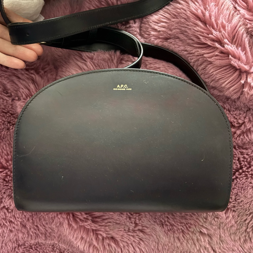 A.P.C. Dark Leather Crossbody Bag